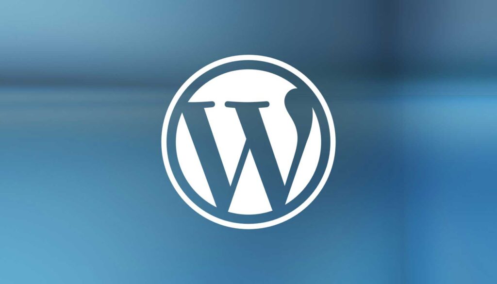 A circular logo featuring the letters "W" and "P" in a stylized font, set against a gradient blue background. The logo is predominantly white with a thin border, emphasizing its clean and modern design.
